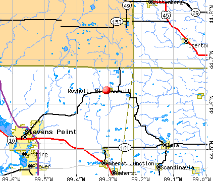 Rosholt, WI map