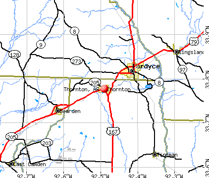 Thornton, AR map