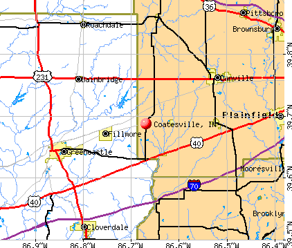 Coatesville, IN map