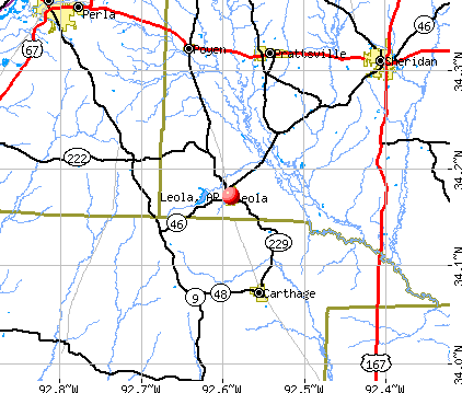 Leola, AR map