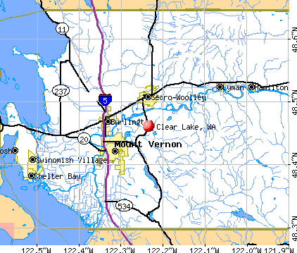Clear Lake, WA map