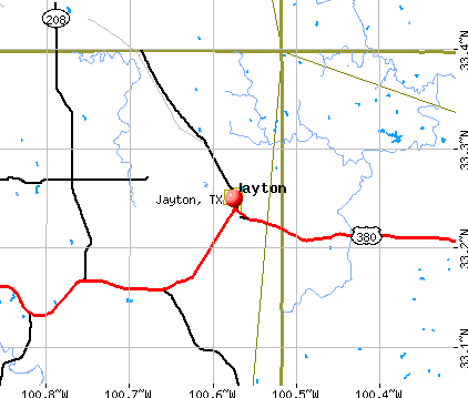 Jayton, TX map