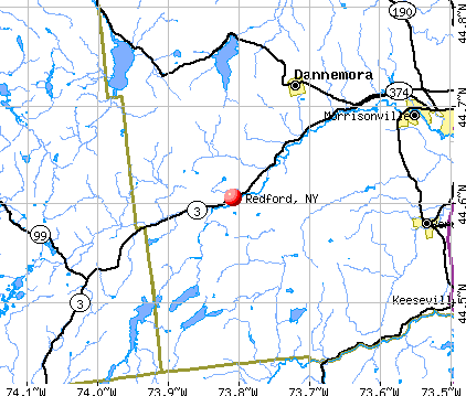 Redford, NY map