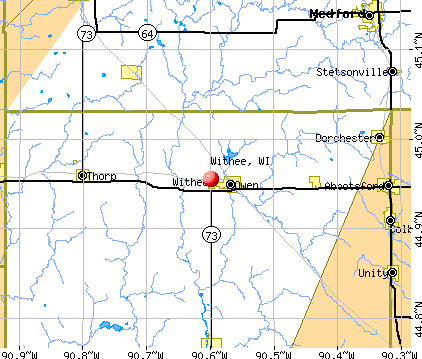 Withee, WI map