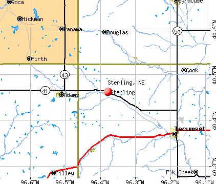 Sterling, NE map