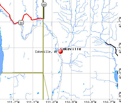 Cokeville, WY map