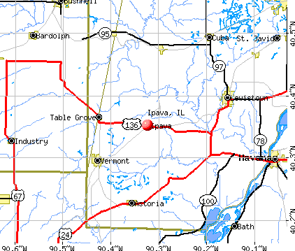 Ipava, IL map