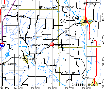 Jamesport, MO map