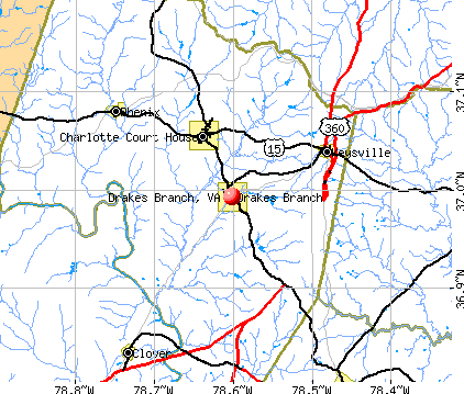 Drakes Branch, VA map