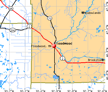 Floodwood, MN map