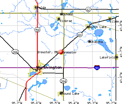 Brewster, MN map