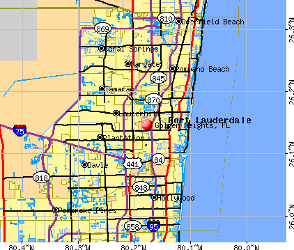 Golden Heights, FL map