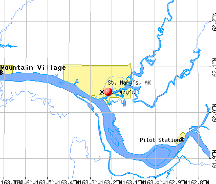 St. Mary's, AK map