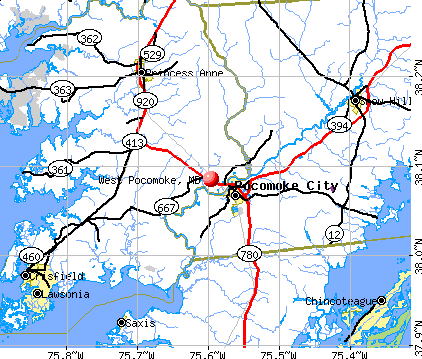 West Pocomoke, MD map