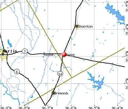 Kosse, TX map