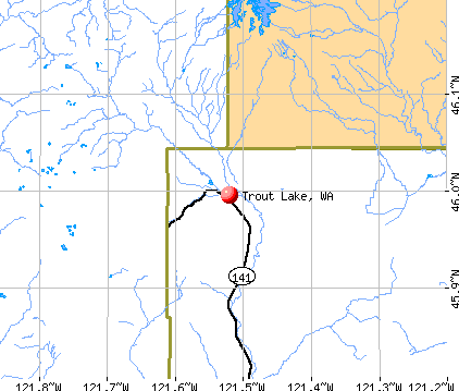 Trout Lake, WA map