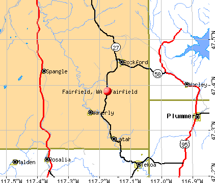 Fairfield, WA map