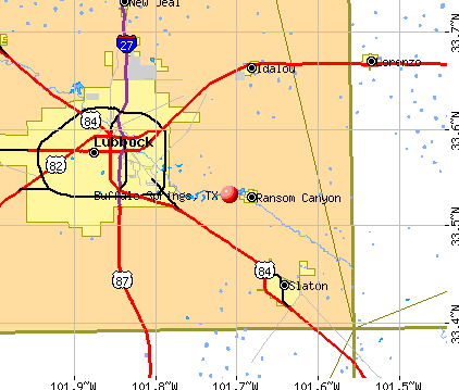 Buffalo Springs, TX map