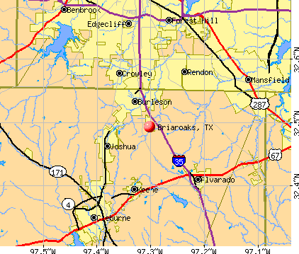Briaroaks, TX map