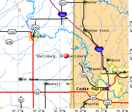 Shellsburg, IA map