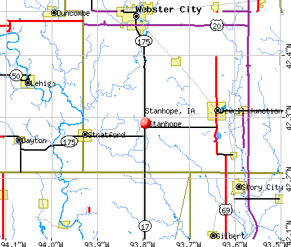 Stanhope, IA map