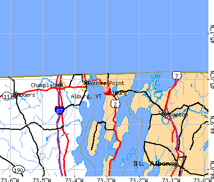Alburg, VT map