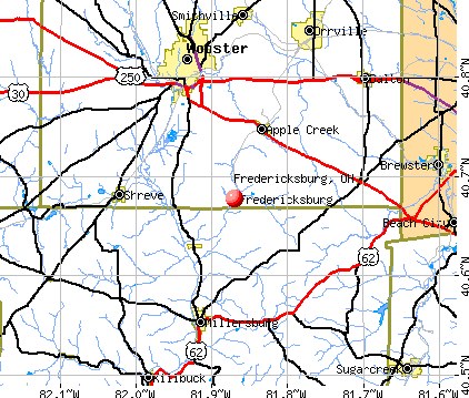 Fredericksburg, OH map
