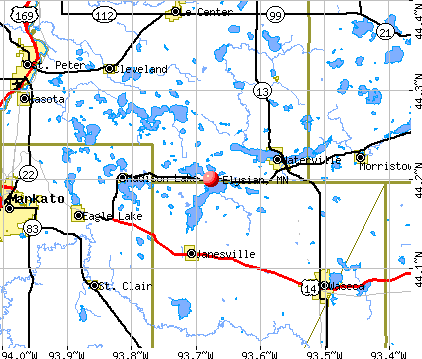 Elysian, MN map