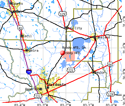 Moody AFB, GA map