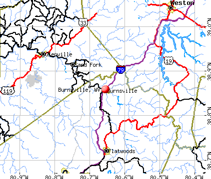 Burnsville, WV map