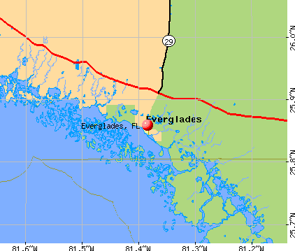 Everglades, FL map