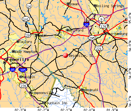 Reidville, SC map