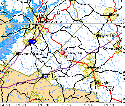 Talmo, GA map