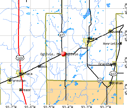 Ogilvie, MN map