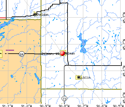 Gilman, WI map