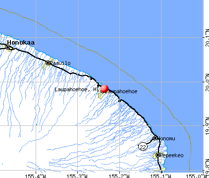 Laupahoehoe, HI map
