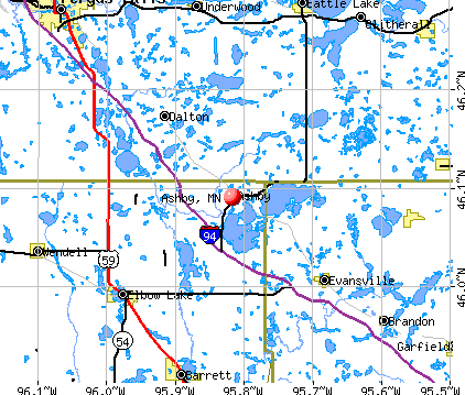 Ashby, MN map