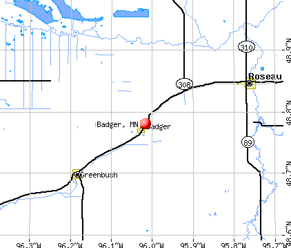 Badger, MN map