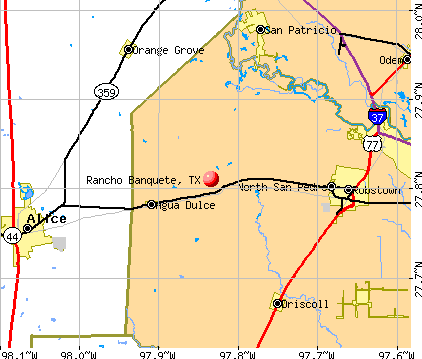 Rancho Banquete, TX map