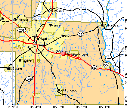 Avon, AL map
