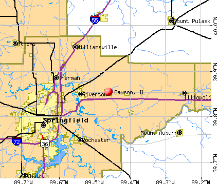 Dawson, IL map
