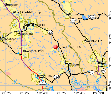 Glen Ellen, CA map