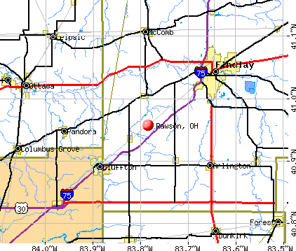 Rawson, OH map