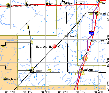 Melvin, IL map