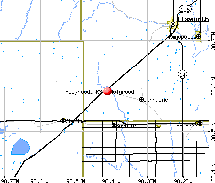 Holyrood, KS map