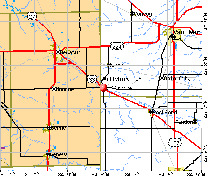 Willshire, OH map