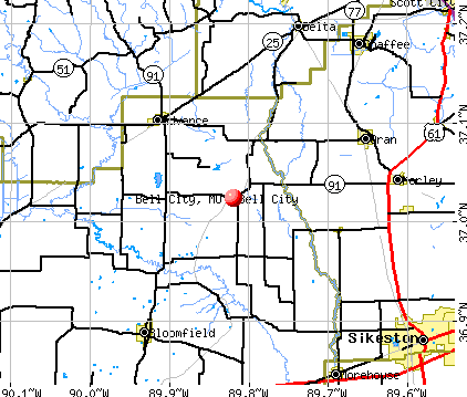 Bell City, MO map