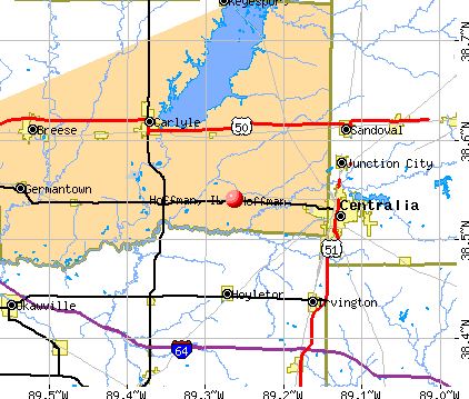 Hoffman, IL map