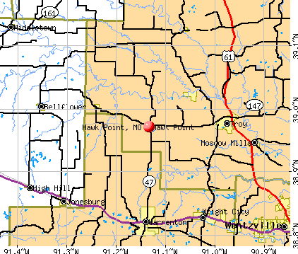Hawk Point, MO map