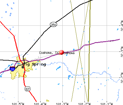 Coahoma, TX map